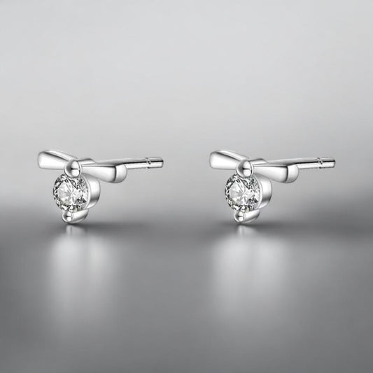 Petite diamanté 925 silver stud earrings