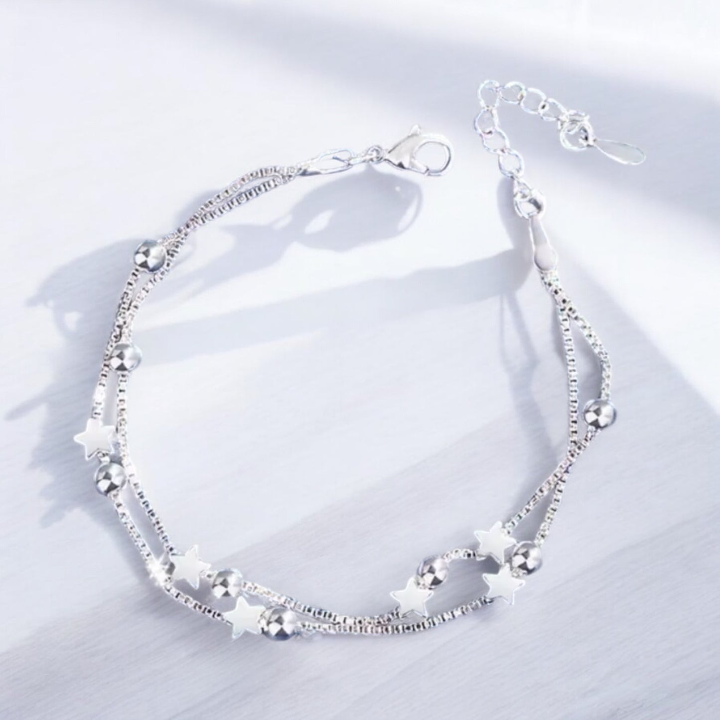 Sterling silver stars bracelet