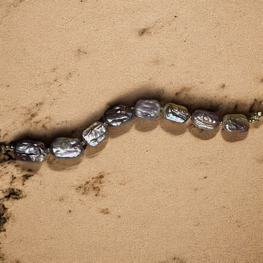 Indigo pearl bracelet